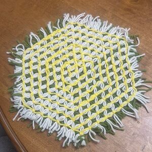 Handmade Crochet Doily with Fringe